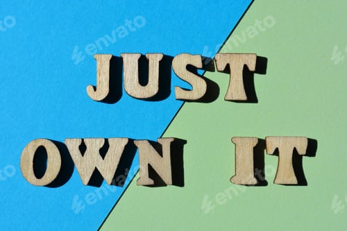 Preview: Inspirational Message with Wooden Letters on Background