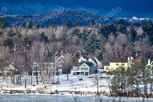 Preview: Lakeside community covered in snow after a blizzard