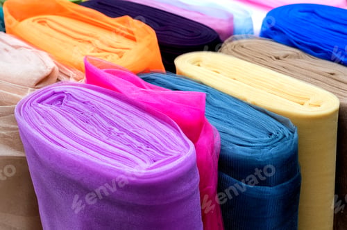 Preview: Istanbul, Turkey - January 2022 textile and cloth at The Grand Bazaar