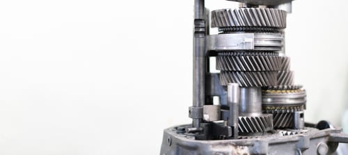 Preview: a manual classic car transmission, detailed close up view, fix service, metal gears