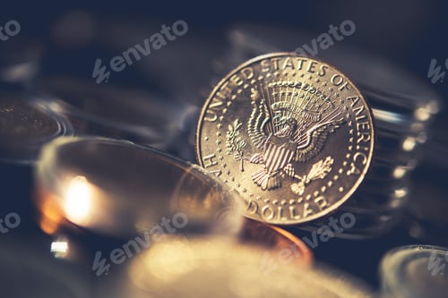 Preview: Macro Photo of American Half Dollar Coin