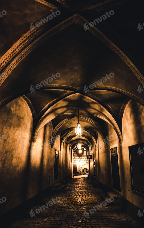 Preview: mysterious corridor in the old dungeon