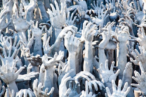 Preview: CHIANG RAI, THAILAND - FEBRUARY 2019: wat Rong Khun The famous White Temple in Chiang Rai, Thailand