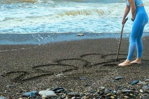 Preview: symbols of the new year 2023 on the seashore