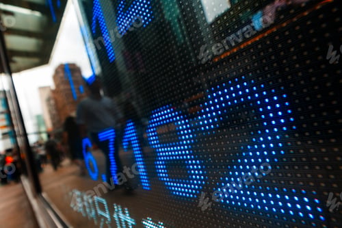 Preview: Stock market price display in the street