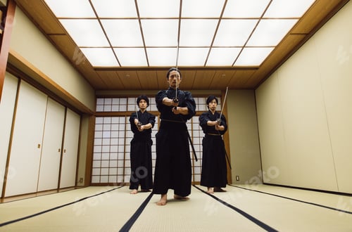 Preview: Samurai training in a traditional dojo, in Tokyo