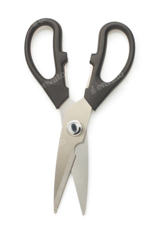 Preview: kitchen scissors isolated on white