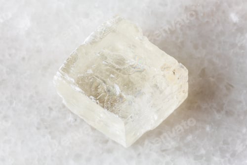 Preview: sample of rough optical calcite mineral on white