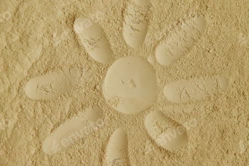 Preview: Mask clay powder spa texture for face and body. Selective focus.