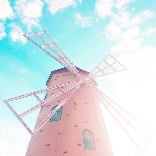 Preview: Pink windmill Holland spring ethereal travel