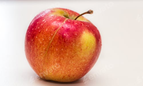 Preview: Apple on white background closeup