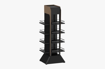 Preview: Retail Kiosk Rotating Shelving Display