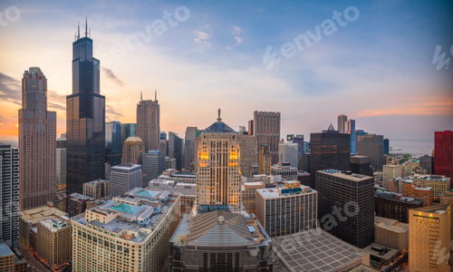 Preview: Chicago, Illinois, USA Aerial Downtown Skyline