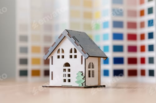 Preview: Designer or architect presents the project of a new home