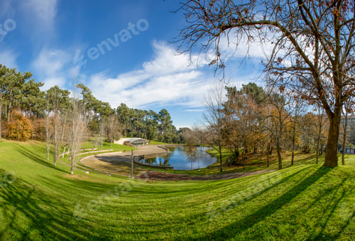 Visualização: Vista de um parque da cidade do Porto, no norte de Portugal