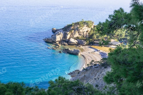 Preview: Paradise view on summer mediterranean coastal landscape. Kemer, Turkey.