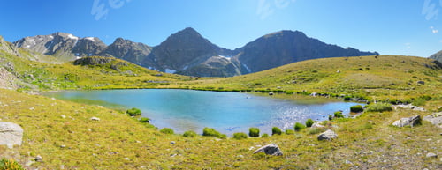 Preview: Beautiful summer landscape of mountain lake.