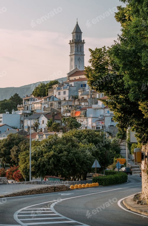 Preview: Townscape of beautiful coastal town of Novi Vinodolski in Croatia