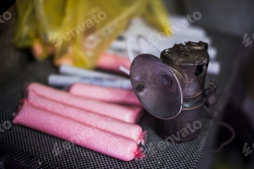 Preview: Dynamite for sale in market at Potosi silver mines, Department of Potosi, Bolivia, South America