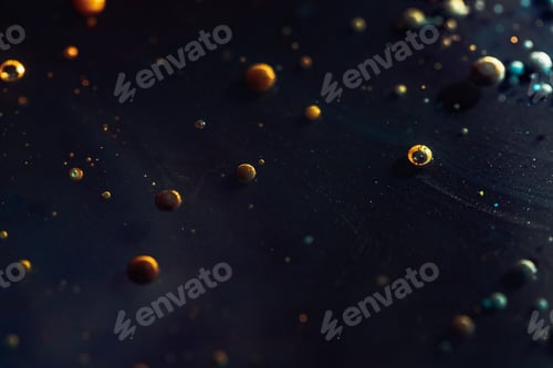 Preview: Colorful Bright Bubbles Oil . Hypnotic Surface. Macro