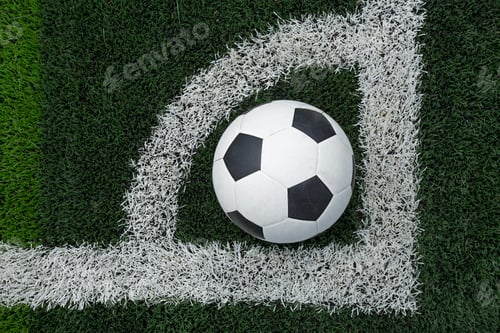 Preview: soccer ball on soccer field