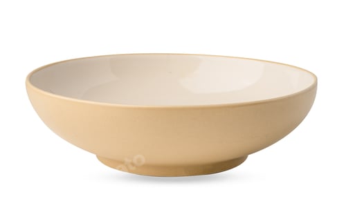 Preview: Ceramic brown plate or bowl isolate on white background