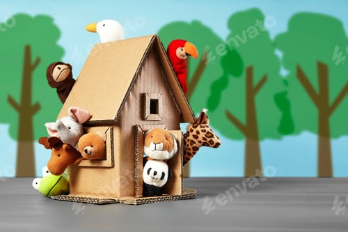 Preview: Ten animals finger puppets