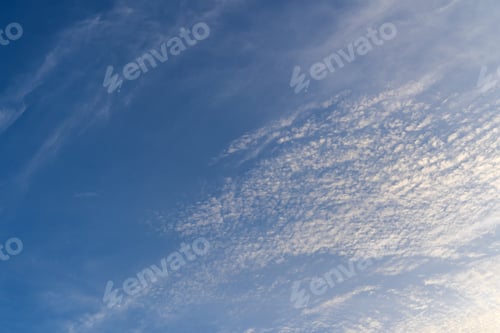 Preview: Cirrocumulus cloud with blue sky background