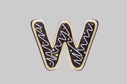 Preview: Letter w donut dark chocolate