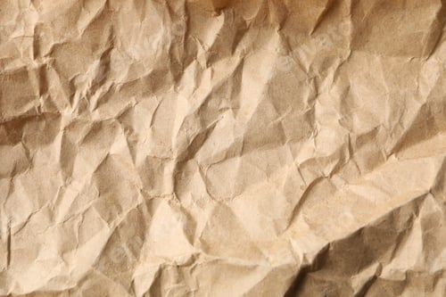 Preview: Crumpled craft paper texture background, close up
