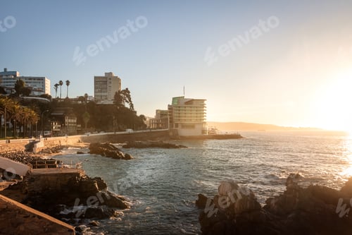 Preview: Vina del Mar skyline at sunset - Vina del Mar, Chile
