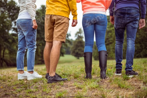 Preview: Friends on a hike together in the countryside