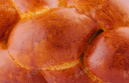 Preview: jewish challah bread close up background