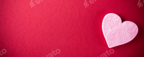 Preview: Pink heart over red. Valentines day concept