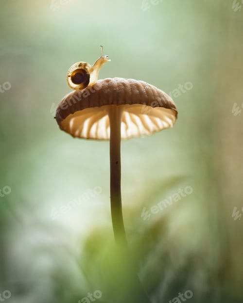 Preview: mushrooms and snail