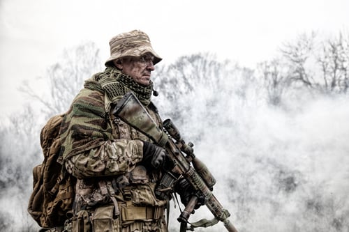 Preview: Brutal commando army veteran armed sniper rifle