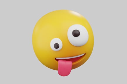 Preview: Goofy yellow emoji head character