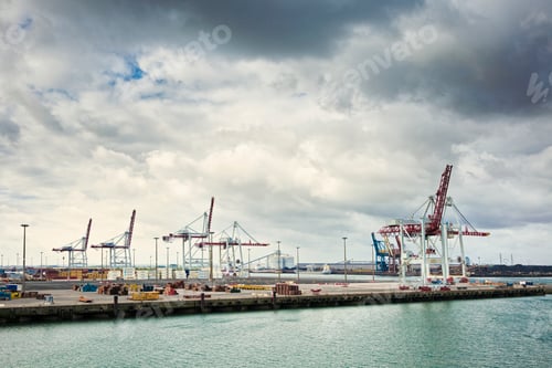 Preview: Cranes at Seaport, Dunkirk, France, Europe