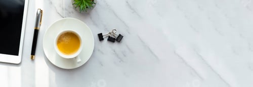 Preview: Coffee cup, work space banner