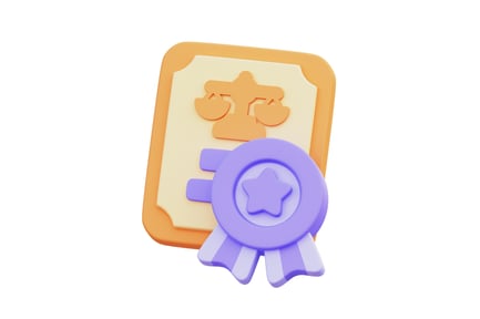 Preview: Certificate 3D Illustration