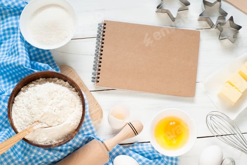 Preview: Baking ingredients.