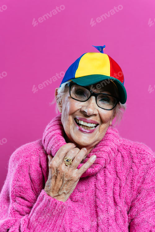 Preview: image of a beautiful and elegant old woman