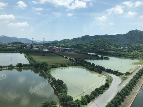 Preview: exotic landscape. Chinese landscape. farming. green.