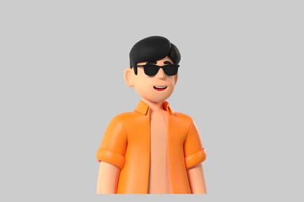 Preview: Cartoon man with sunglasses