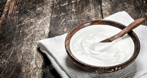 Preview: Natural yogurt in a bowl.