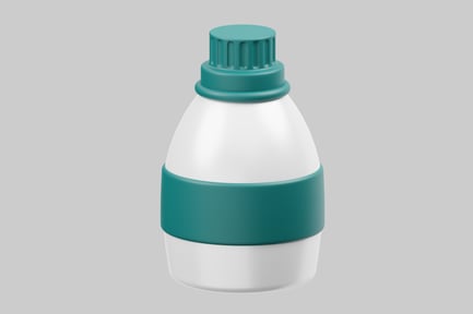Preview: Plastic bottle with teal accents