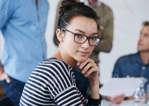 Preview: My team will get the job done. Closeup portrait of an attractive young office worker.