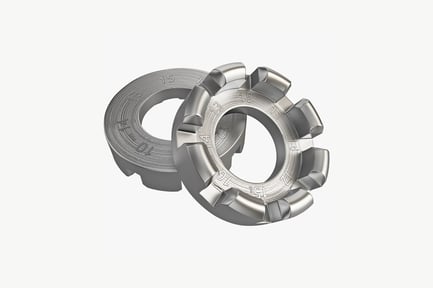 Preview: Stacked metal gears with engravings