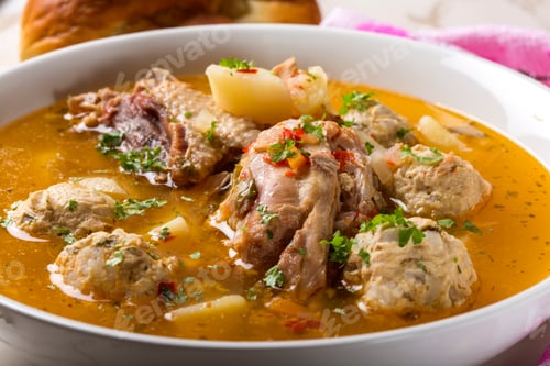 Preview: Meatballs soup with chicken meat