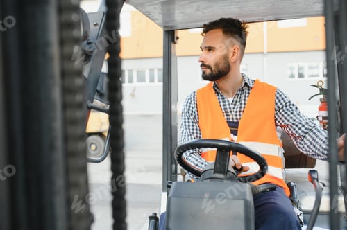Preview: friendly forklift driver at work